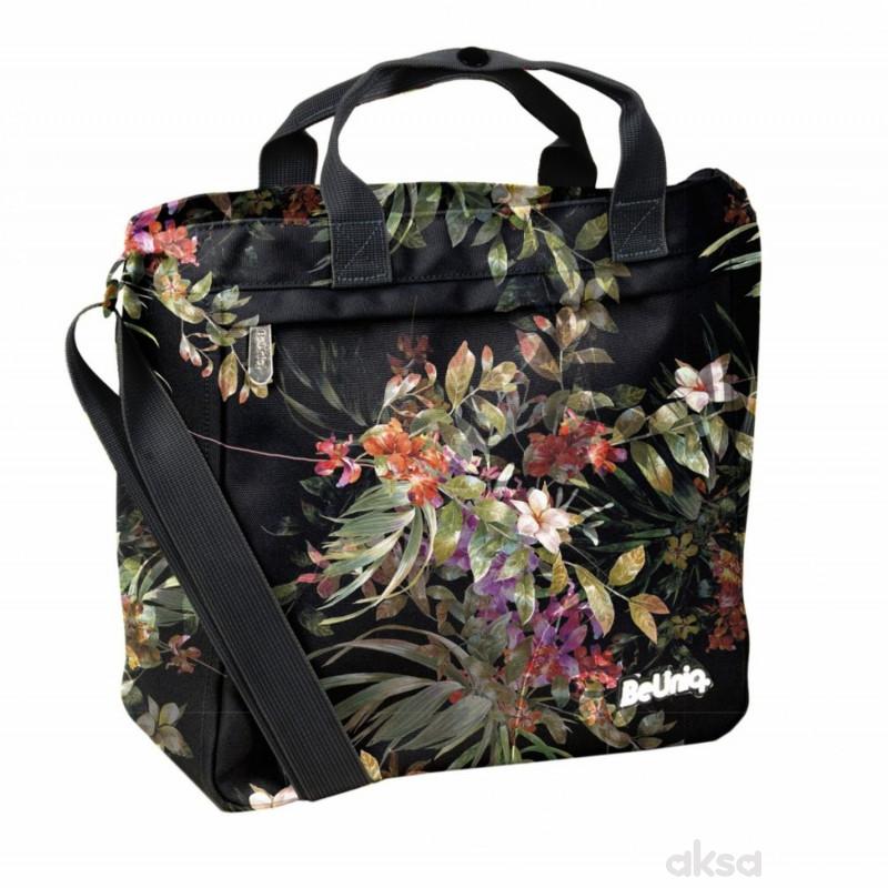 BeUniqe Torba na rame Floral, crna