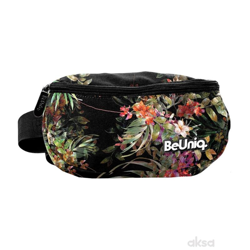 BeUniqe Torbica za pojas Floral, crna