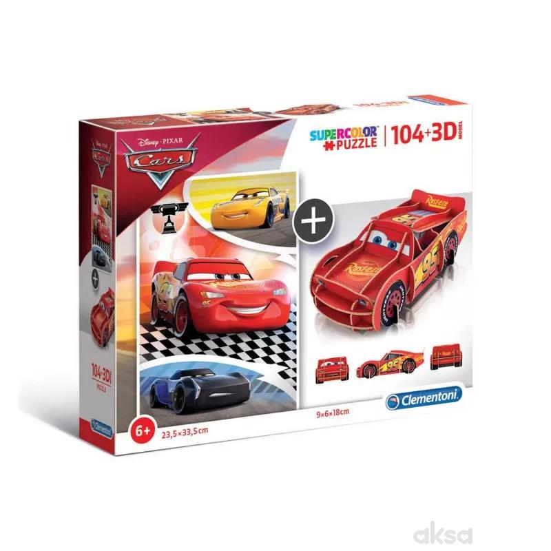 Clementoni puzzle 104 + 3d model cars 