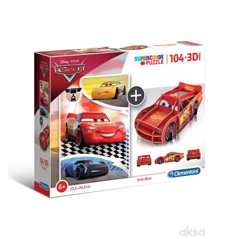 Clementoni puzzle 104 + 3d model cars