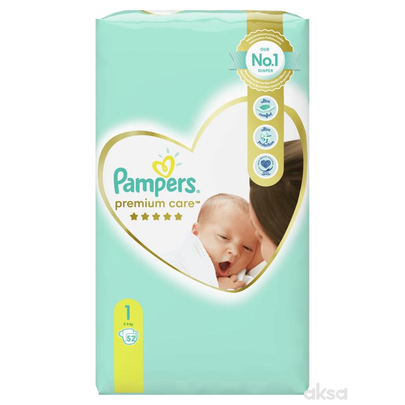 Pampers pelene premium VP 1 newborn 2-5kg 52kom