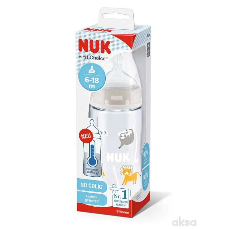 Nuk flašica plastična 300ml 6-18m sa indikatorom