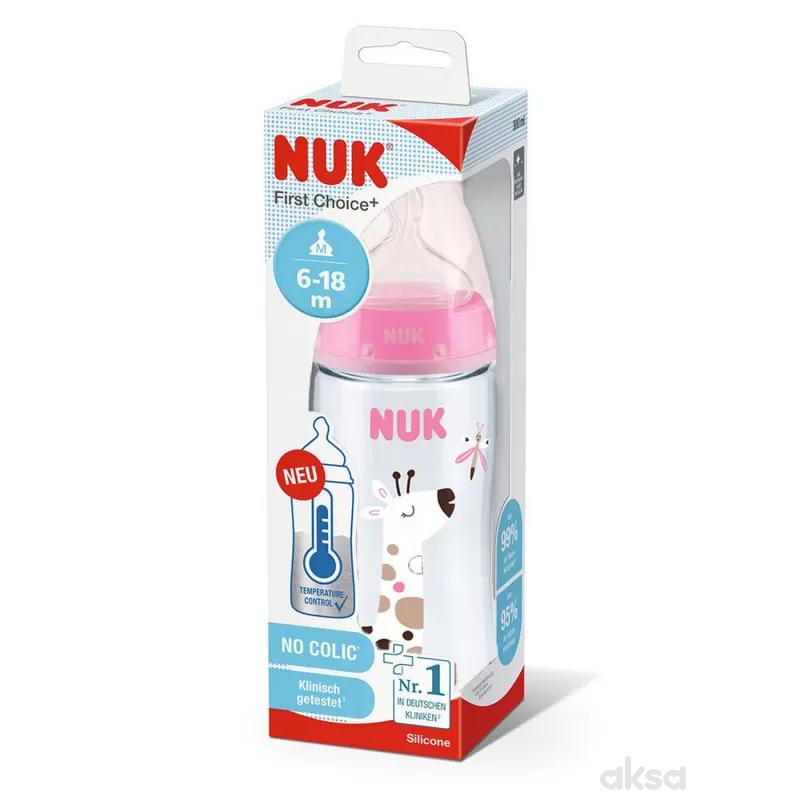 Nuk flašica plastična 300ml 6-18m sa indikatorom
