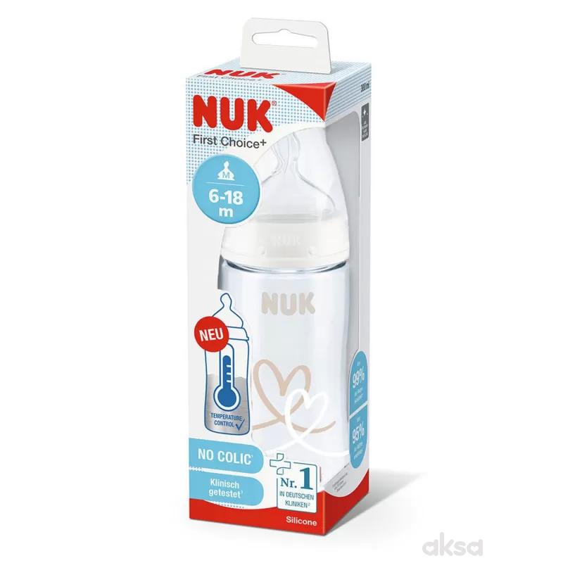 Nuk flašica plastična 300ml 6-18m sa indikatorom