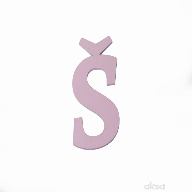 Drveno slovo Š roze