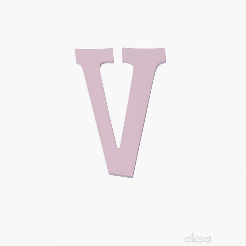 Drveno slovo V roze