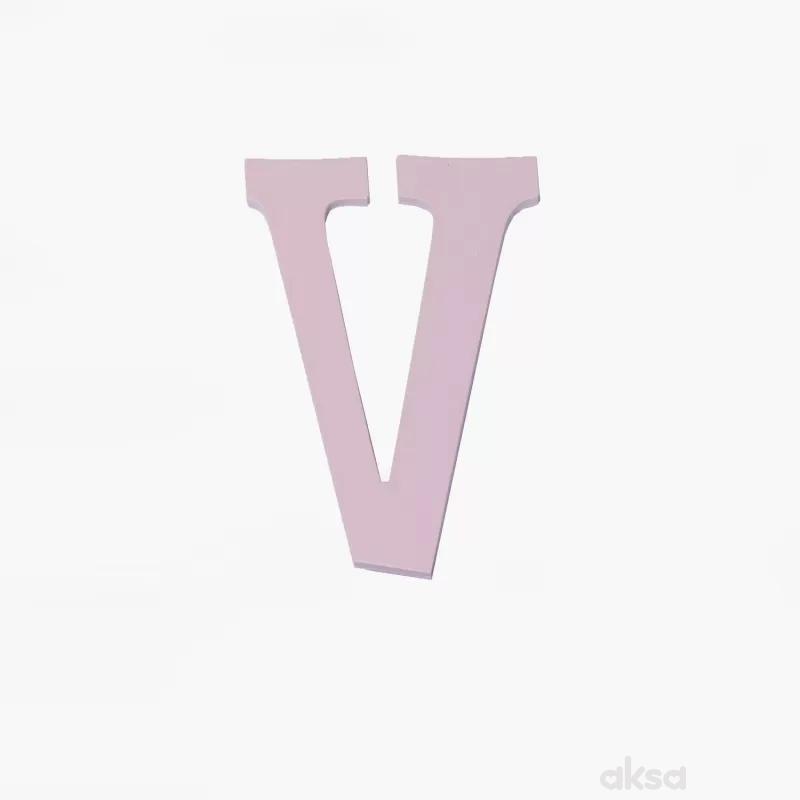 Drveno slovo V roze