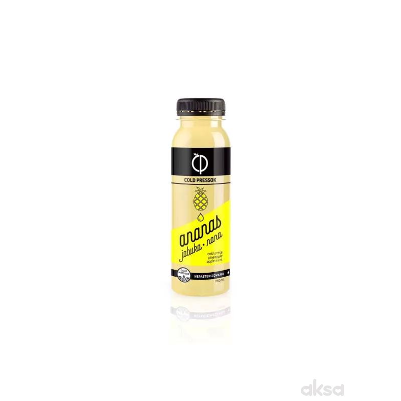 Cold pressok ananas jabuka nana ceđeni sok 250ml