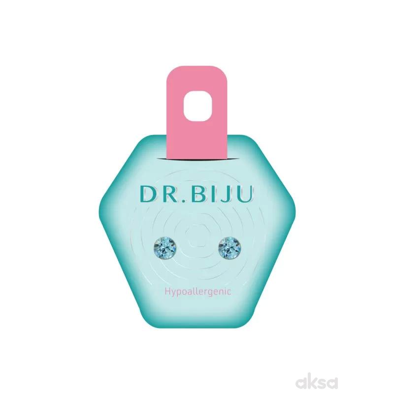 Dr.Biju minđuše 5.3mm svetlo plave krug DXI53C202