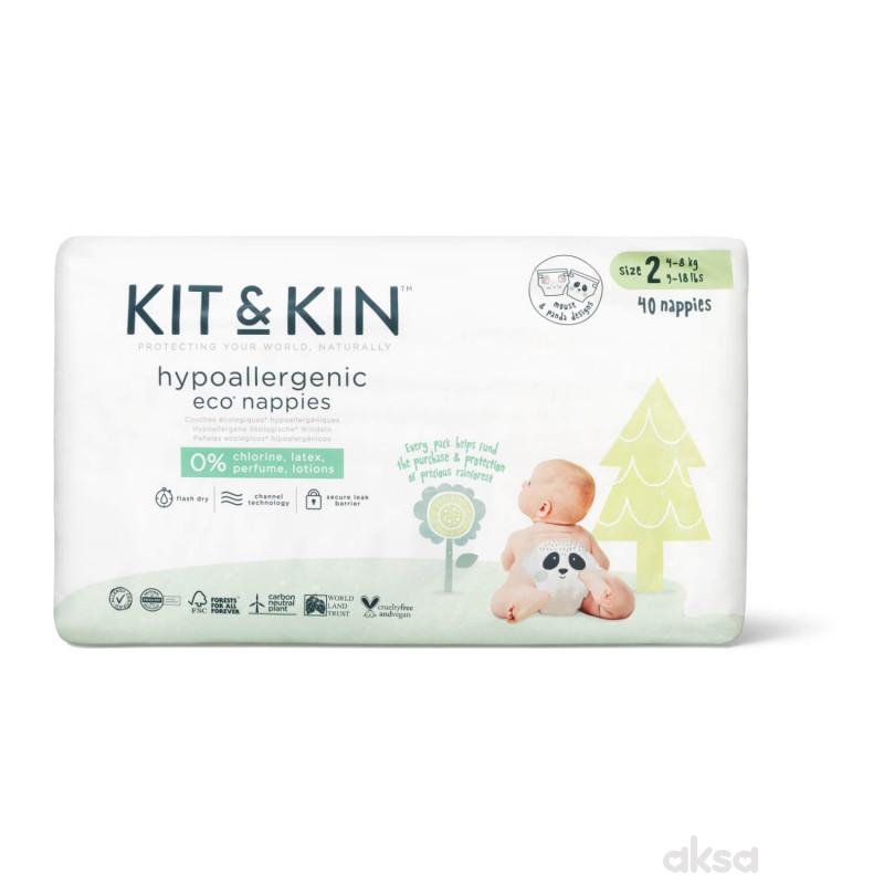 Kit & Kin pelene veličina 2 4-8 kg 40 kom