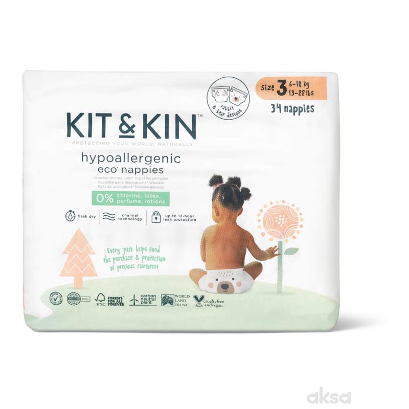 Kit & Kin pelene veličina 3 6-10kg 34 kom