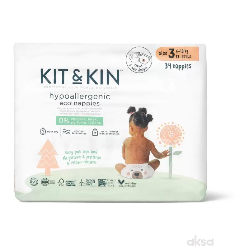 Kit & Kin pelene veličina 3 6-10kg 34 kom