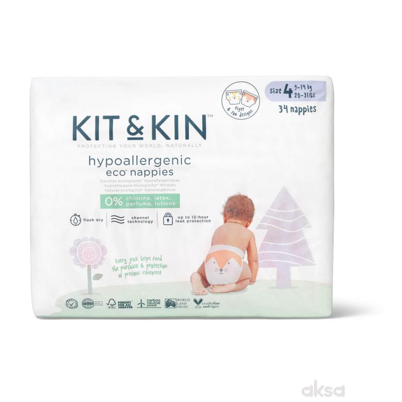 Kit & Kin pelene veličina 4 9-14kg 34 kom