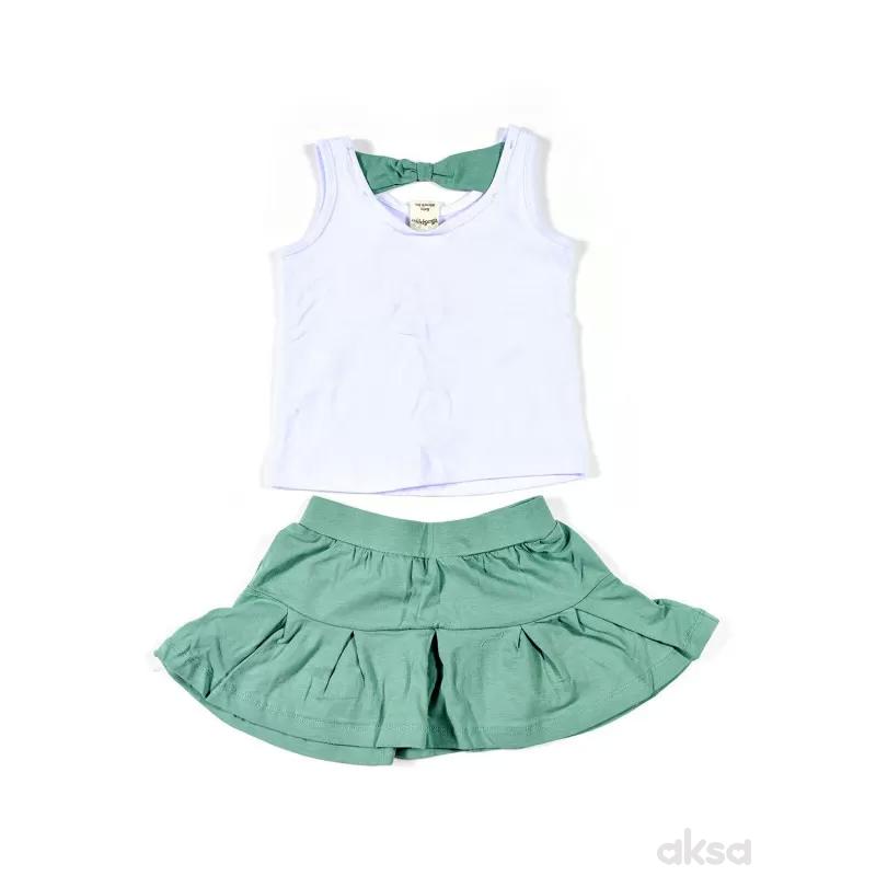 Lillo&Pippo komplet(majica atlet,suknja),devojčice 