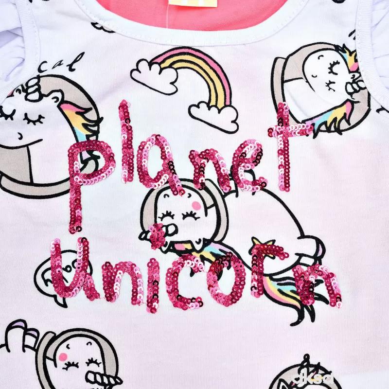 Lillo&Pippo komplet (majica kr, helanke),devojčice 