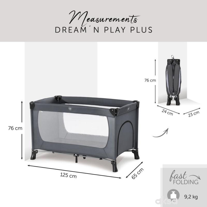 Hauck prenosivi krevetac Dream n play Plus, Grey