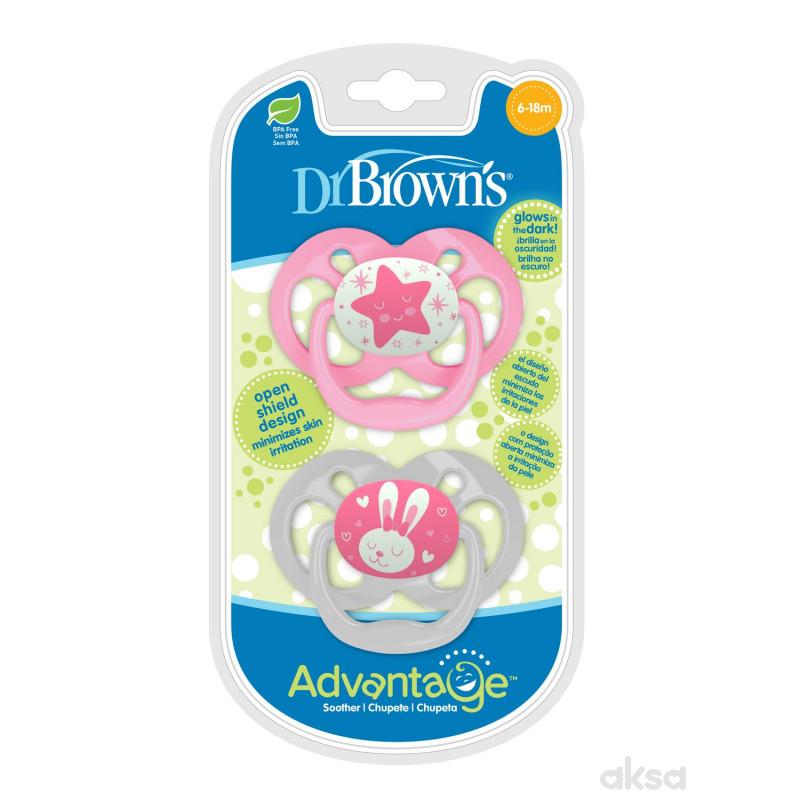 Dr. Browns Advantage svetleća laža 6-18m, roze 2/1