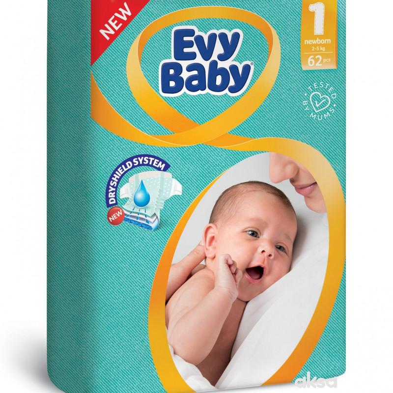 Evy baby pelene 1 newborn twinpack 2-5kg 62 kom