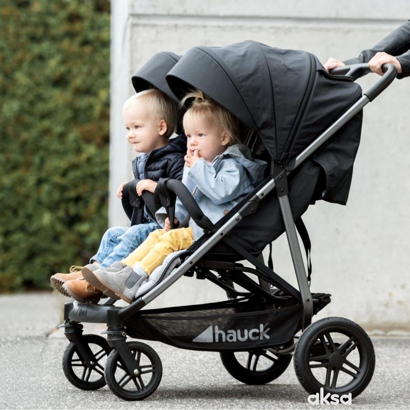 Hauck kolica za blizance Uptown duo, MelangeBlack