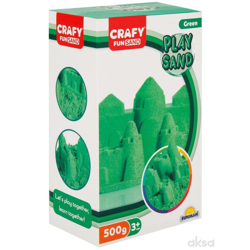 Sunman kinetički pesak 500 gr. zelena boja