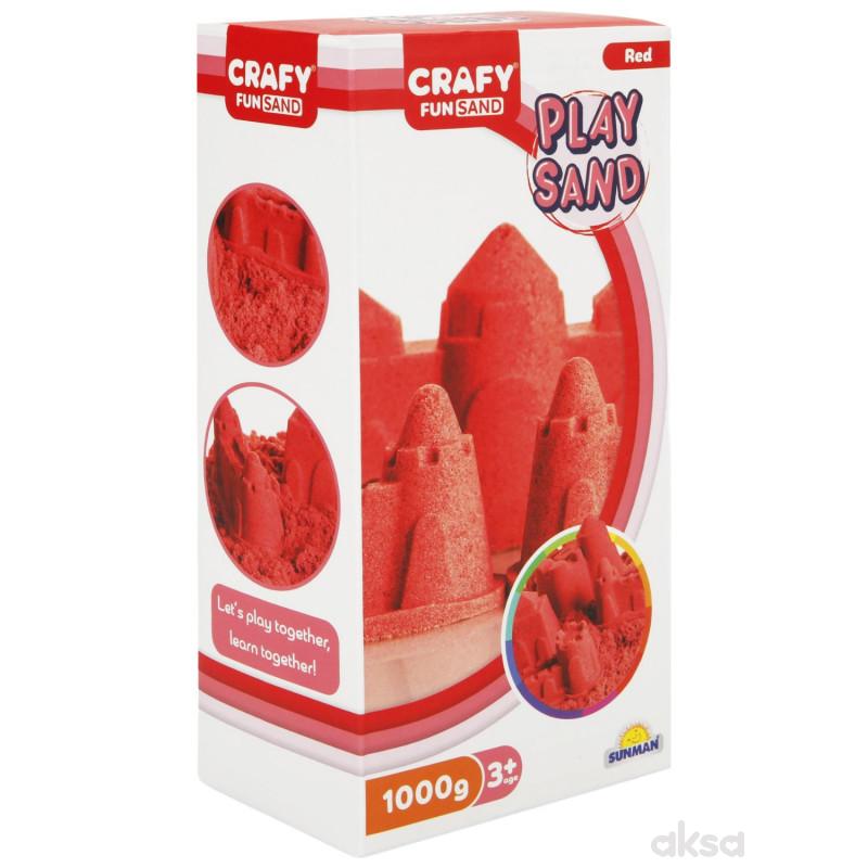 Sunman kinetički pesak 1000 gr. crvena boja