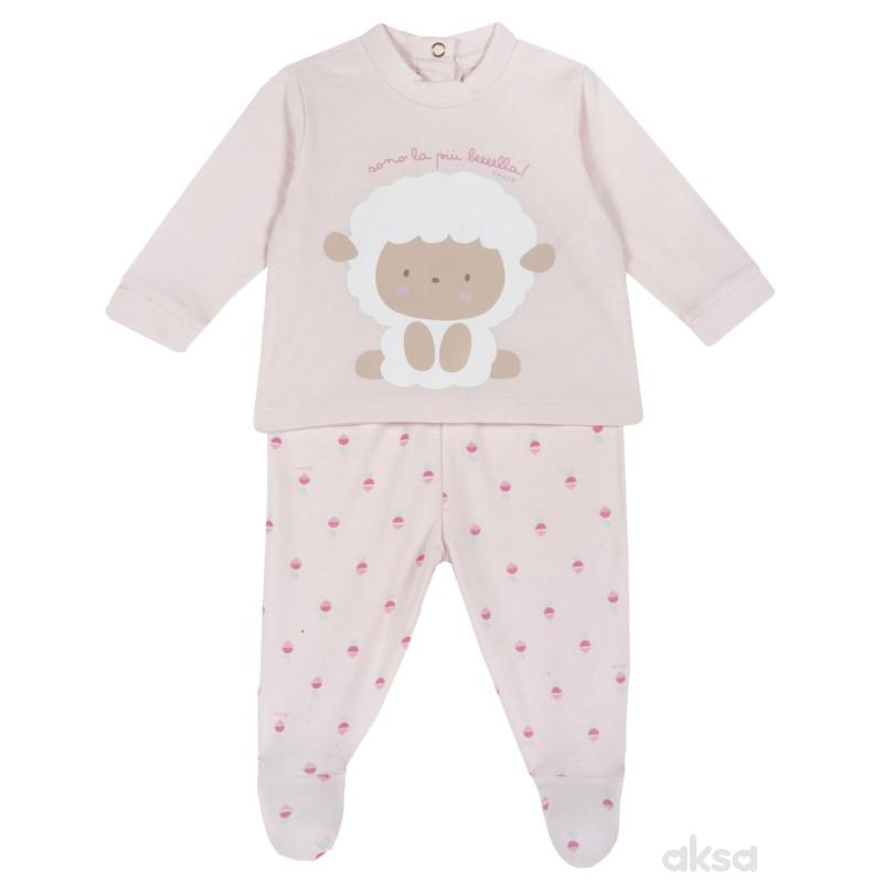 Chicco komplet 2/1 (majica dr,pantalone),devojčice