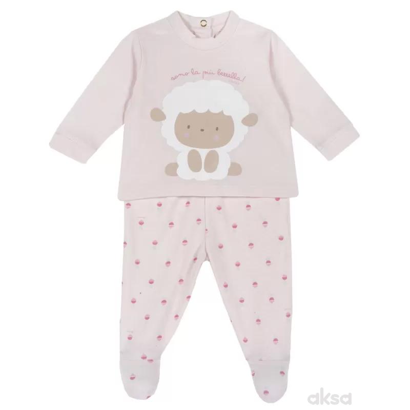Chicco komplet 2/1 (majica dr,pantalone),devojčice
