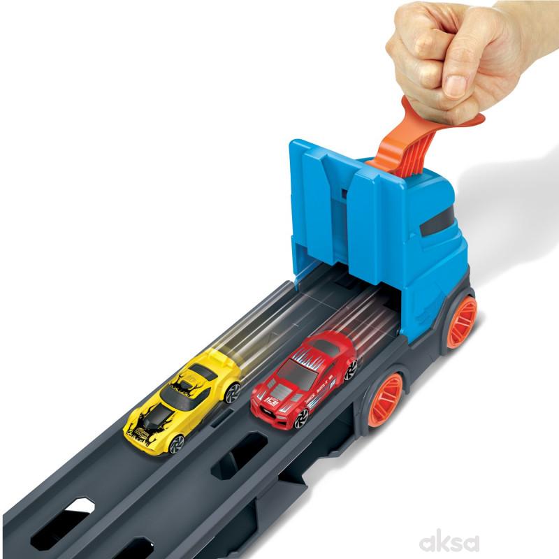 Hot Wheels mega transporter sa stazom