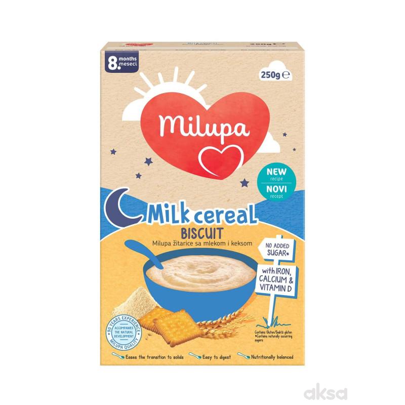 Milupa mlečna instant kaša keks 250g