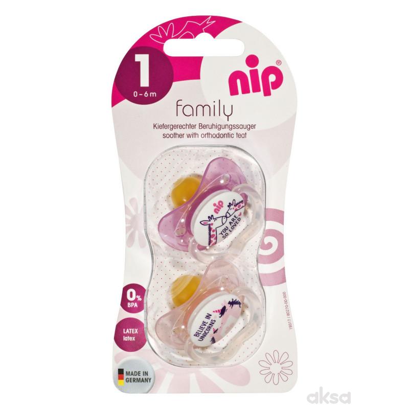 Nip Family kaučuk laža 0-6 2 kom, devojčice