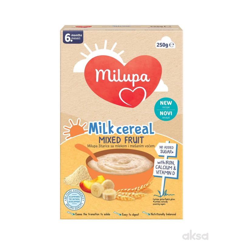 Milupa mlečna instant kaša mešano voće 250g
