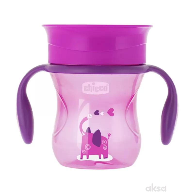 Chicco no spill čaša Perfect 360 stepeni,12+,roze