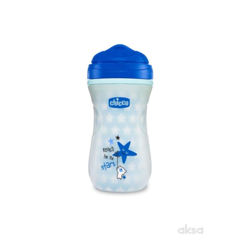 Chicco Shiny čaša 12m+, svetli u mraku, plava