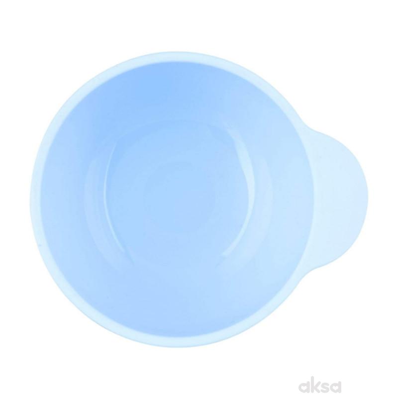 Chicco vakumski silikonski tanjir, 6m+, plavo