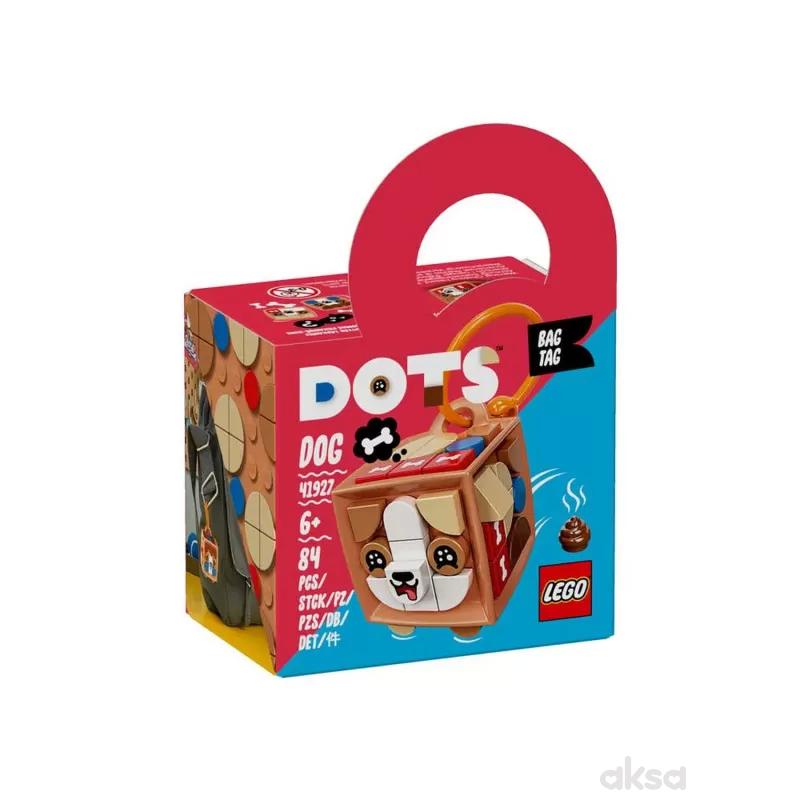 Lego Dots Bag Tag Dog 