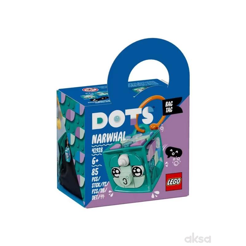 Lego Dots Bag Tag Narwhal