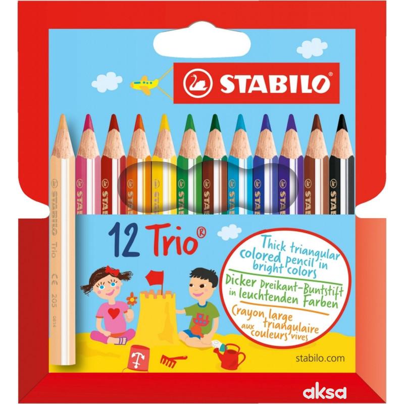 Stabilo Trio kratka debela bojica 1/12
