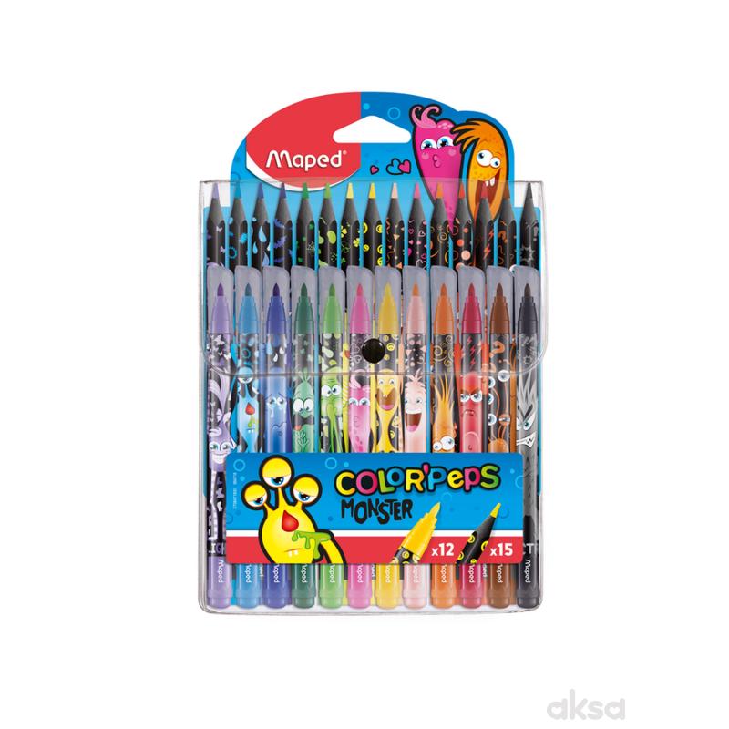 Maped flomaster 12+ bojice 15 Monster
