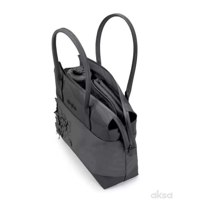 Cybex torba Simply flowers dark grey, siva