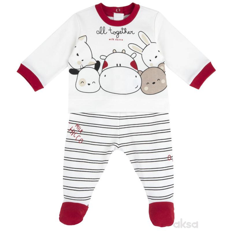 Chicco komplet 2/1 (majica dr, pantalone), unisex