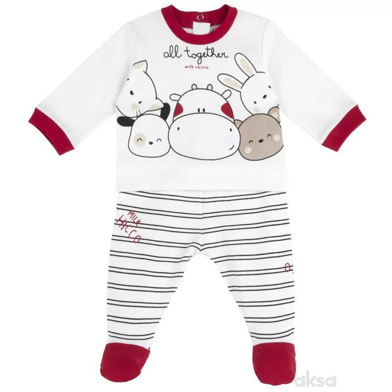 Chicco komplet 2/1 (majica dr, pantalone), unisex