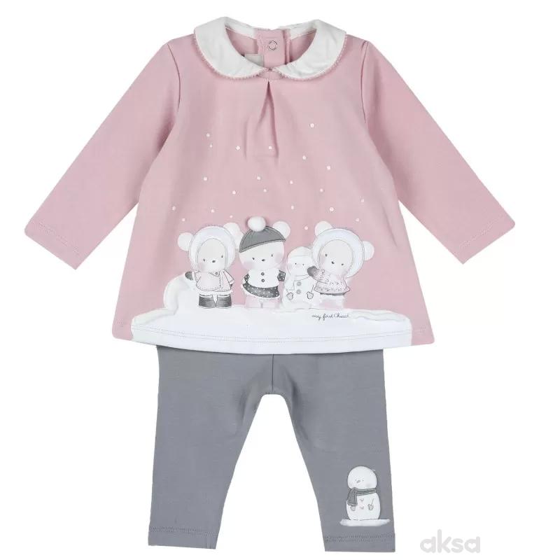Chicco komplet 2/1 (haljina dr, helanke),devojčice