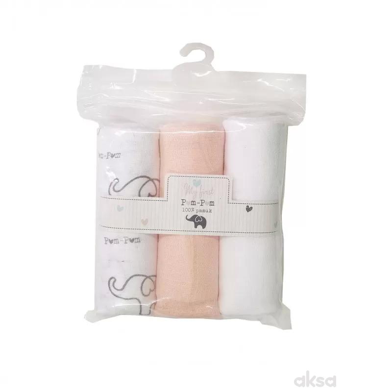 Pom Pom tetra pelene set 3/1, devojčice