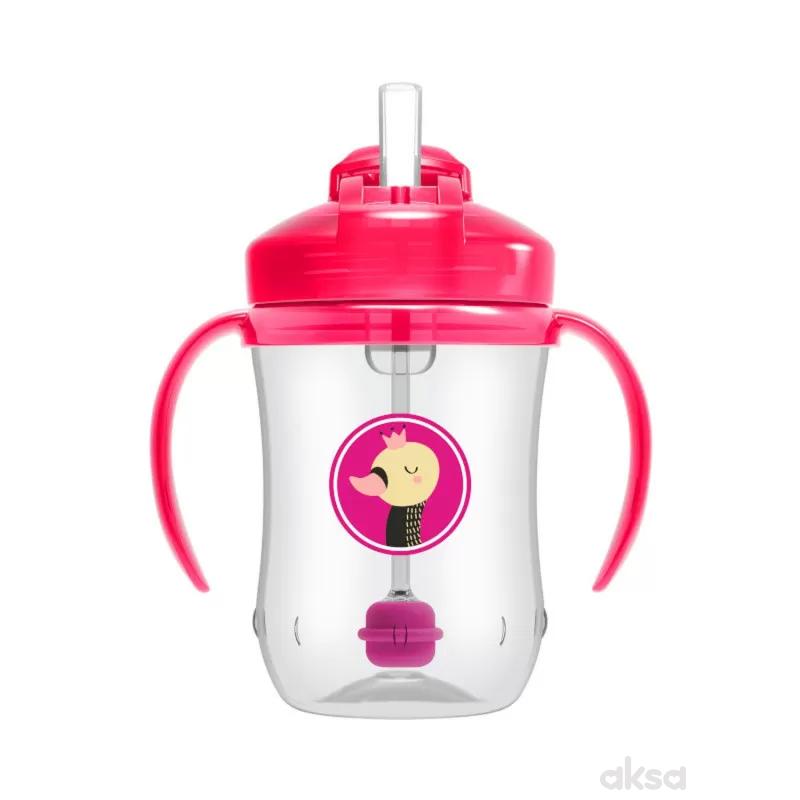 Dr.Browns trening čaša roze 270ml