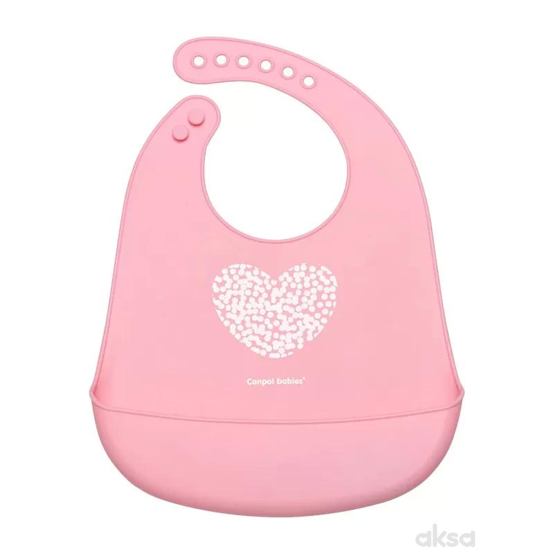 Canpol babies silikonska portikla sa džepom pink 