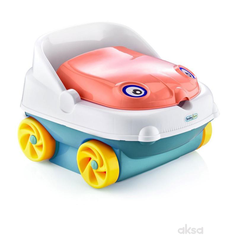 BabyJem muzička noša potty salmon pink