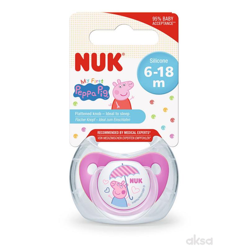 Nuk varalica silikon Peppa Pig u hig.kutiji vel 2
