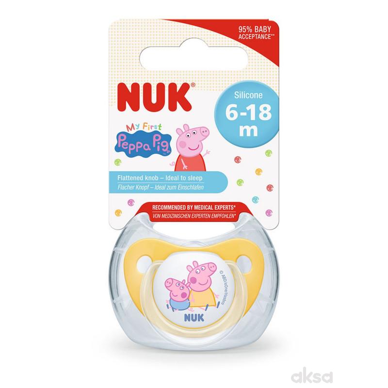 Nuk varalica silikon Peppa Pig u hig.kutiji vel 2