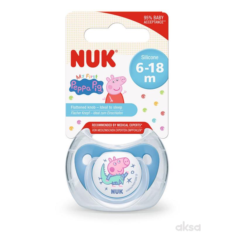 Nuk varalica silikon Peppa Pig u hig.kutiji vel 2