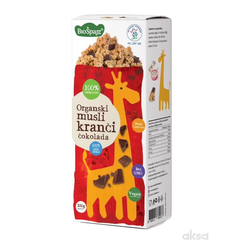 BioŠpajz Musli Kranči Čokolada BIO, 250g